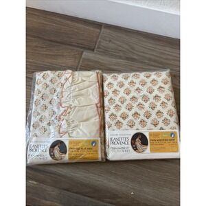 Sears Gallery Collection Jeanette's Provence Perma Prest Twin Flat&Fitted Sheets